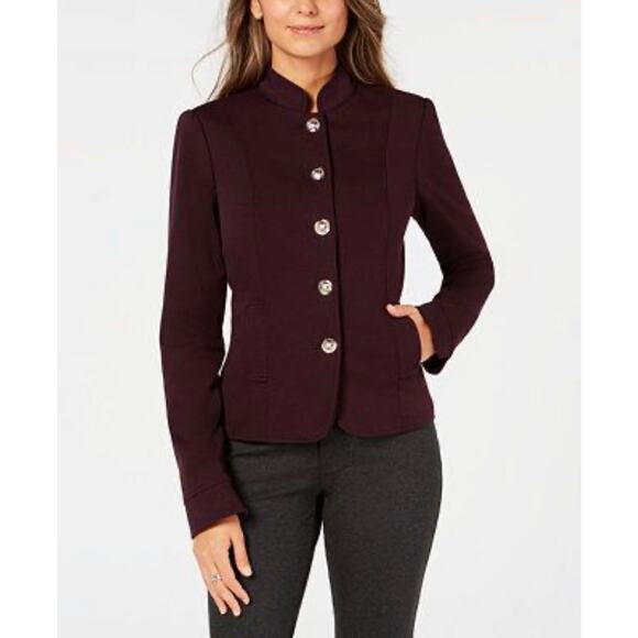 Tommy Hilfiger Military Style Notched Ponte Knit Blazer - Picture 1 of 12